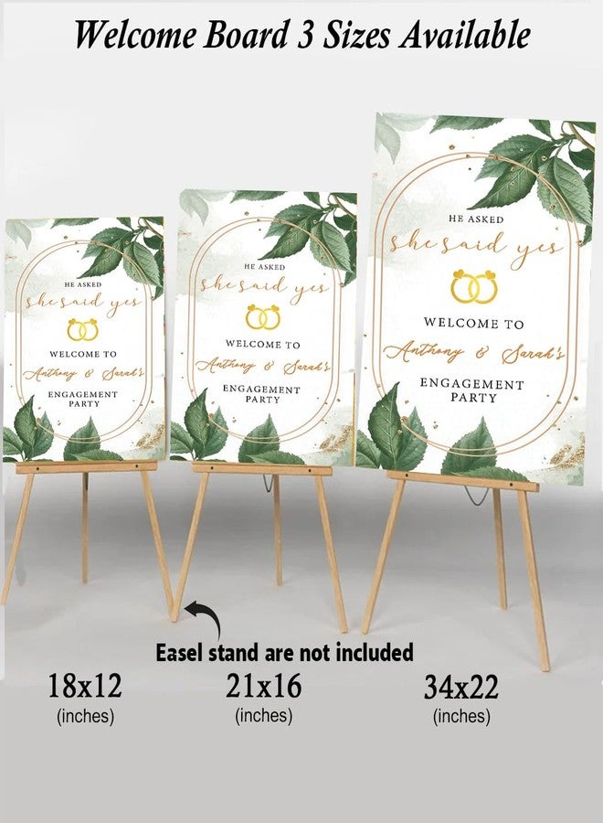 Theme My Party Customised Engagement Ceremony Welcome Sign Board I Personalized Pre Wedding Engagement Wedding Sign Board I Indian Ceremony Welcome Sign for Engagement - Image 4